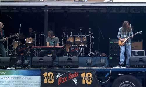 Band on Lorry Trailer as stage