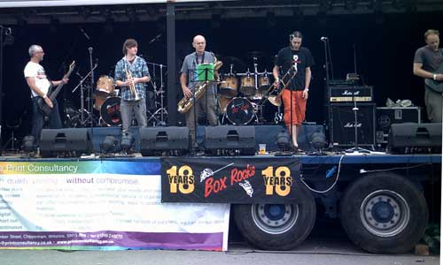 Band on Lorry Trailer as stage