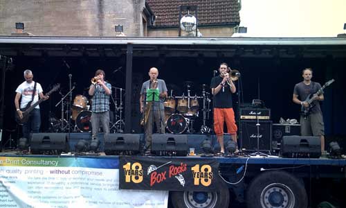 Band on Lorry Trailer as stage