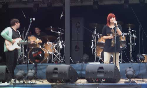 Band on Lorry Trailer as stage